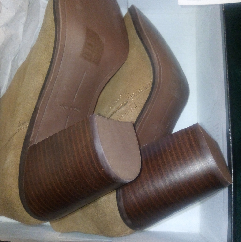 NEW Dolce Vita Scot Suede Booties in Saddle Brown Sz 10 - Picture 6 of 9